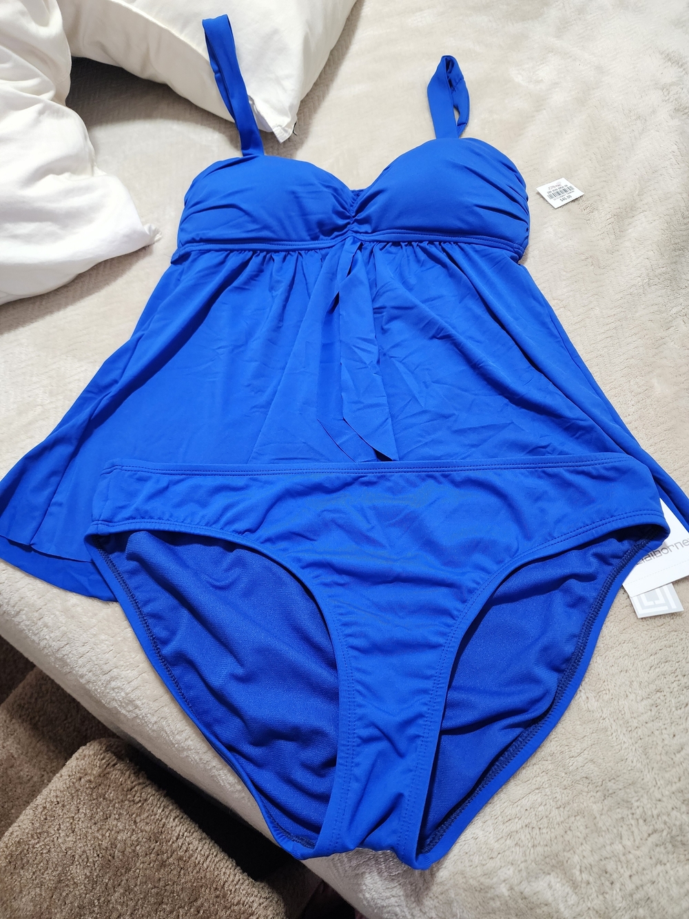 Liz Claiborne Royal Blue Tankini Set Womens Size 14 NWT